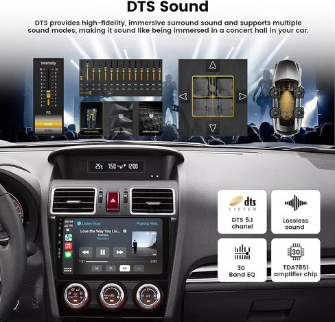 Roadanvi X12 Car Radio for 2015-2018 Subaru Forester 4 & 2016-2021 Subaru WRX Wireless Carplay & Android Auto Head Unit, WiFi & 4G LTE GPS Navigation 9" Touch Screen 1280x720 QLED 4GB+64GB Bluetooth in Kuwait
