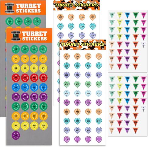 6 Sheets Scope Turret Stickers, Turret Tags for Scope in Kuwait