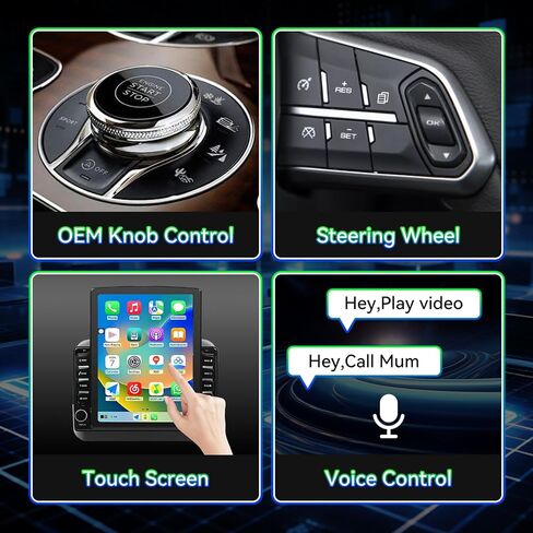 4G+64G Car Radio Stereo Compatible with Jeep Wrangler JL 2018-2021 Gladiator JT 2020 2021, Android 15 IPS Touchscreen, Wireless Carplay Android Auto/Bluetooth/FM/GPS/WiFi/SWC/BackupCamera(9.7 Inch) in Kuwait