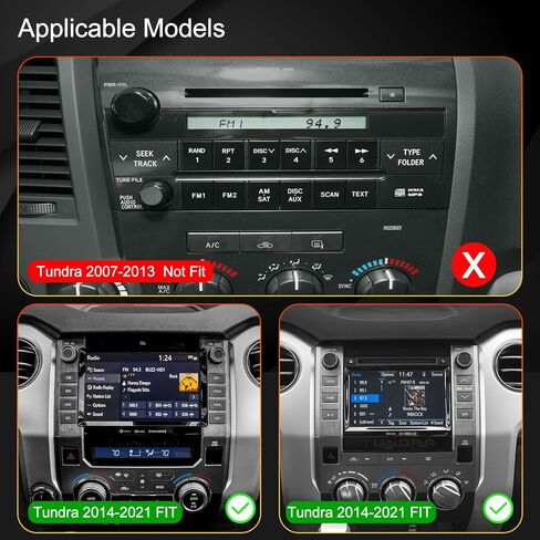 4G+64G Upgrade Android Car Radio for Toyota Tundra 2014-2021, Car Audio HD 9inch Touchscreen Setero Head Unit Wireless Carplay Android Auto GPS Navigation SWC DSP Bluetooth Backup Camera 5GWiFi FM in Kuwait