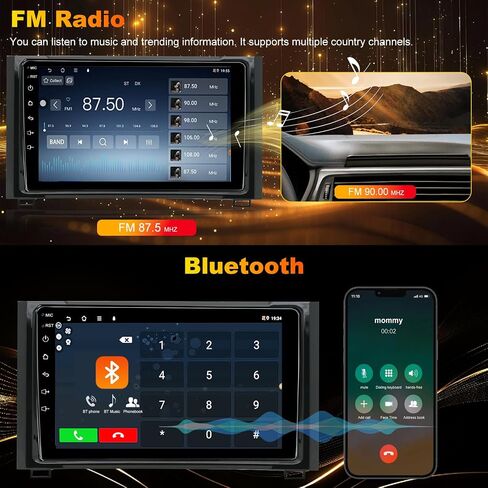 4G+64G Upgrade Android Car Radio for Toyota Tundra 2014-2021, Car Audio HD 9inch Touchscreen Setero Head Unit Wireless Carplay Android Auto GPS Navigation SWC DSP Bluetooth Backup Camera 5GWiFi FM in Kuwait