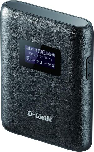 D-Link DWR-933 4G+ LTE-Advanced Cat 6 Wi-Fi Hotspot, 300 Mbps, Portable, Battery-Powered Up to 14 Hours, Dual-Band Wireless AC1200, Unlocked, Black in Kuwait