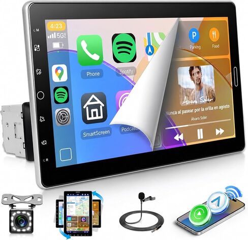 10.1’’ IPS Rotatable 1280 * 720 Single Din Car Stereo with Wireless Carplay in Kuwait