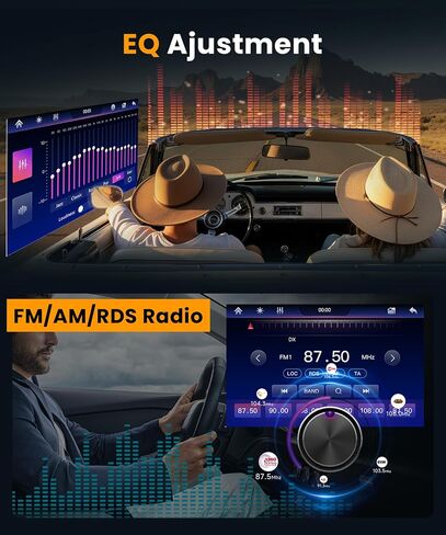 10.1’’ IPS Rotatable 1280 * 720 Single Din Car Stereo with Wireless Carplay in Kuwait