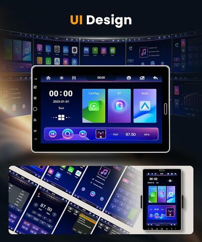 10.1’’ IPS Rotatable 1280 * 720 Single Din Car Stereo with Wireless Carplay in Kuwait
