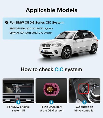10.25" Linux CarPlay Radio for BMW X5 E70/ X6 E71 (2011-2013) in Kuwait