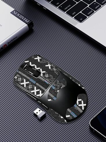 Anti-Slip Grip Tape for Pulsar Xlite Crazylight Mouse,Ultra-Thin Sweat-Absorbing Mouse Skin Sticker Set,Washable Reusable Non-Slip Grip for Esports Gaming Control,Black Printed in Kuwait