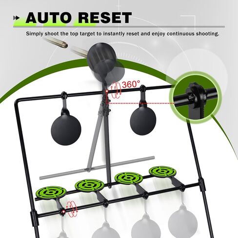 Ideagle BB Gun Targets Larger Metal Resetting Airsoft Pellet Gun Shooting Target for Backyard, Rated for .177 .20 Caliber in Kuwait