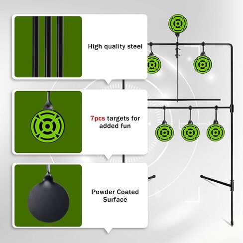 Ideagle BB Gun Targets Larger Metal Resetting Airsoft Pellet Gun Shooting Target for Backyard, Rated for .177 .20 Caliber in Kuwait