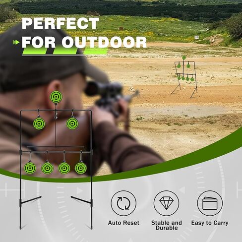Ideagle BB Gun Targets Larger Metal Resetting Airsoft Pellet Gun Shooting Target for Backyard, Rated for .177 .20 Caliber in Kuwait