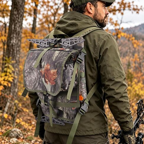 Saddle Hunting Backpack for Climbing Sticks and MOLLE Gear in Kuwait