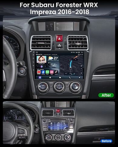 8Core Car Radio for Subaru Forester WRX Impreza STi 2016 2017 2018: 9inch HD IPS Touchscreen Replacement CarPlay&Android Auto GPS 5GWiFi Head Unit Bluetooth5.0 SWC Backup Camera FM DSP in Kuwait
