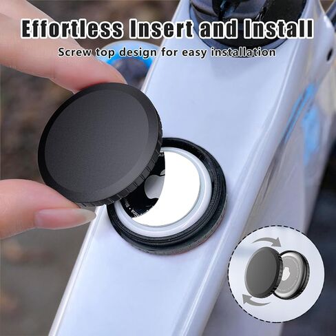 6 Pack Waterproof AirTag Holder, [Hidden & Shockproof] Airtag Case with Strong Adhesive Sticker, Protective Cover for Airtags Tracker Devices, Black in Kuwait