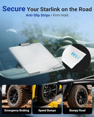 لـ Starlink Mini Mount - مجموعة أكواب الشفط للسيارة، وRV، والسقف، والزجاج الأمامي ومجموعة لوحة القيادة، حامل تثبيت مغناطيسي، ملحقات Starlink Mini 4 محول سيارة (أسود) in Kuwait