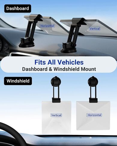 لـ Starlink Mini Mount - مجموعة أكواب الشفط للسيارة، وRV، والسقف، والزجاج الأمامي ومجموعة لوحة القيادة، حامل تثبيت مغناطيسي، ملحقات Starlink Mini 4 محول سيارة (أسود) in Kuwait