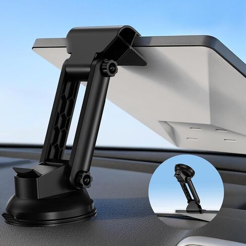 لـ Starlink Mini Mount - مجموعة أكواب الشفط للسيارة، وRV، والسقف، والزجاج الأمامي ومجموعة لوحة القيادة، حامل تثبيت مغناطيسي، ملحقات Starlink Mini 4 محول سيارة (أسود) in Kuwait