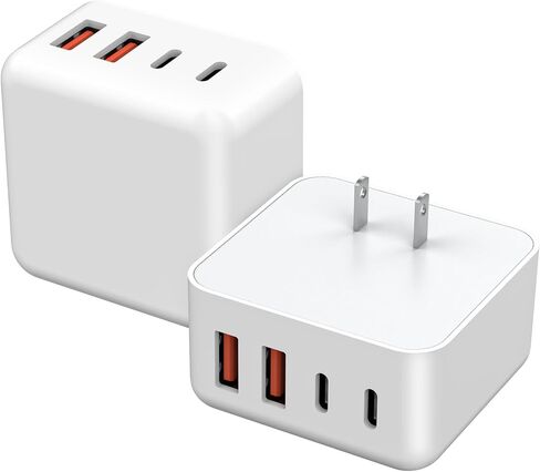 40W [2Pack]4Port Fast USB C Wall Charger Block Type C Charger Fast Charging in Kuwait
