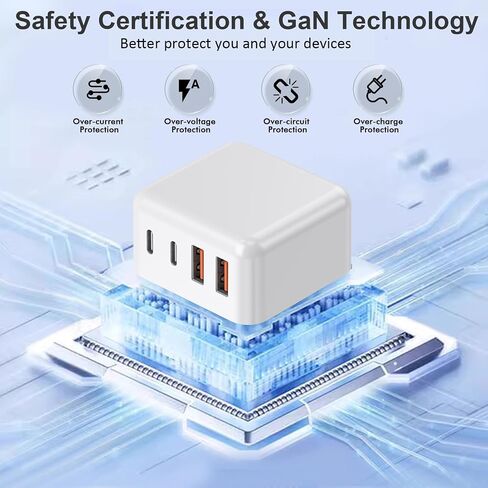 40W [2Pack]4Port Fast USB C Wall Charger Block Type C Charger Fast Charging in Kuwait