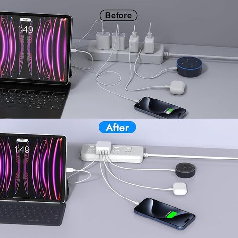 40W [2Pack]4Port Fast USB C Wall Charger Block Type C Charger Fast Charging in Kuwait