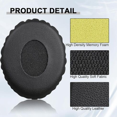 Replacement Earpads for Bose QuietComfort(QC) 3 and OE1 On-Ear Headphones, Ear Cushions Headset Earpads Ear Cups Cover Repair Parts (Black) in Saudi Arabia