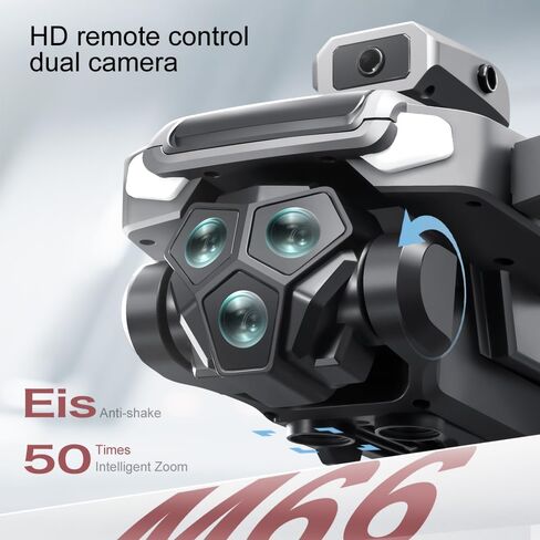 M66 Drone with Dual 4K Cameras for Adults and Beginners, Brushless Motor with WiFi, Under 249g, 90° Adjustable Lens, Optical Flow, Auto Return, 5G Transmission, Gesture Photos, Altitude Hold, 20-Min Flight, Foldable RC Quadcopter Gift in Saudi Arabia