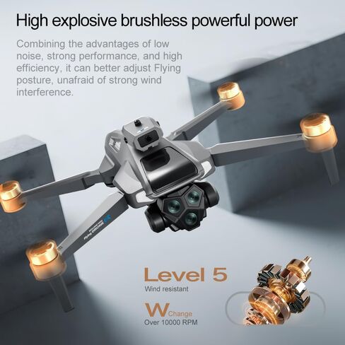M66 Drone with Dual 4K Cameras for Adults and Beginners, Brushless Motor with WiFi, Under 249g, 90° Adjustable Lens, Optical Flow, Auto Return, 5G Transmission, Gesture Photos, Altitude Hold, 20-Min Flight, Foldable RC Quadcopter Gift in Saudi Arabia