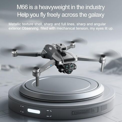 M66 Drone with Dual 4K Cameras for Adults and Beginners, Brushless Motor with WiFi, Under 249g, 90° Adjustable Lens, Optical Flow, Auto Return, 5G Transmission, Gesture Photos, Altitude Hold, 20-Min Flight, Foldable RC Quadcopter Gift in Saudi Arabia