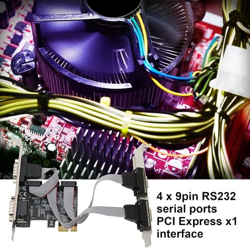PCIE Expansion Card, 4 Port RS232 Serial Card with AX99100 Chipset for PCI Express X1 X4 X8 X16 Slot in Kuwait