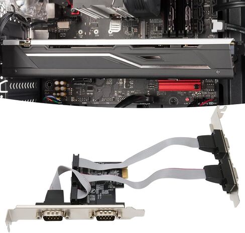 PCIE Expansion Card, 4 Port RS232 Serial Card with AX99100 Chipset for PCI Express X1 X4 X8 X16 Slot in Kuwait