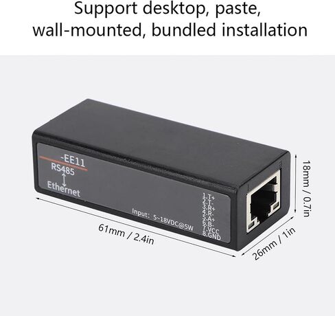 HF7121 Serial Server to Ethernet Converter Module with Web Configuration 5 36VDC for Industrial Automation IoT Systems and Remote Monitoring in Kuwait