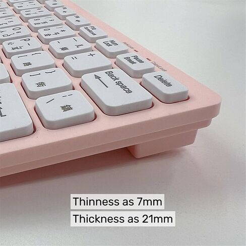 ASHATA Wireless Keyboard and Mouse Combo, Korean 78 Keys 2.4G Keyboard Thin and Lightweight, for PC Laptop in Kuwait