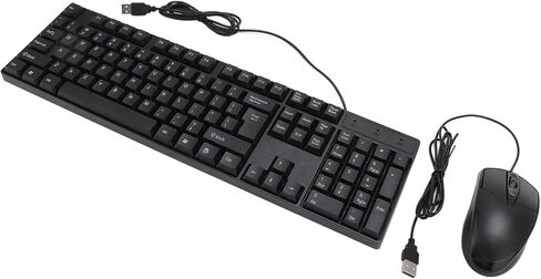 USB Keyboard Mouse Set Ergonomic 104 Keys Durable Reliable for Gaming and Business Professionals in Kuwait