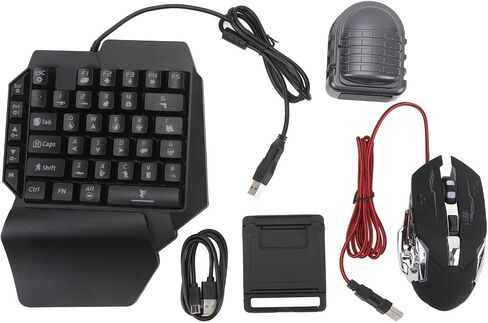 Schimer One-handed Game Keyboard and Mouse Combo 4 in 1 Mobile Game Pack with in Kuwait