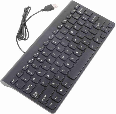 Fabater Ultra Slim USB Wired Keyboard Mouse Set, Compact Mini 284*134*18mm Keyboard & 113*59*20mm Mouse, Plug and Play 1. Cable, Round Keycap Ergonomic Combo for PC Laptop Desktop Office (White) in Kuwait