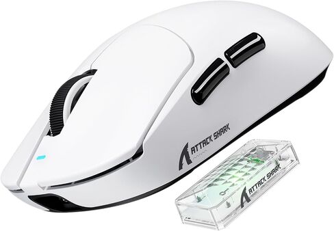 MAMBASNAKE x Attack SHRAK X8ULTRA Wireless Gaming Mouse with 42000 DPI,3950MAX Sensor,55g Lightweight Big Hand Ergonomic Mouse,8K Hz Polling Rate,Nordic52840,Tri-Mode 2.4Ghz/Type-C/BT(Black&Tape) in Kuwait