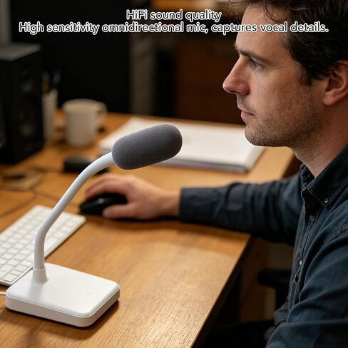 Computer Microphone Noise Cancelling One Click Mute 3.5mm in Kuwait
