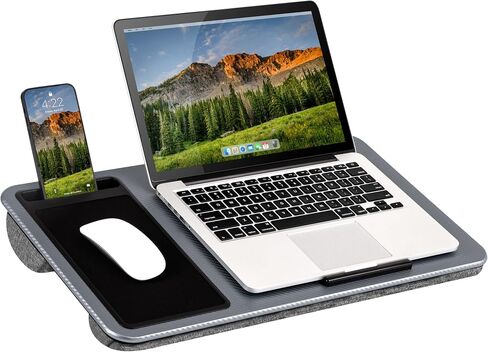 LAPGEAR Home Office Pro Lap Desk - Black Carbon, Fits 15.6" Laptops in Saudi Arabia