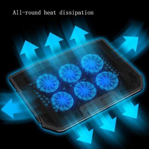 Metal Mesh 6-Fan Silent Laptop Computer Cooler in Kuwait