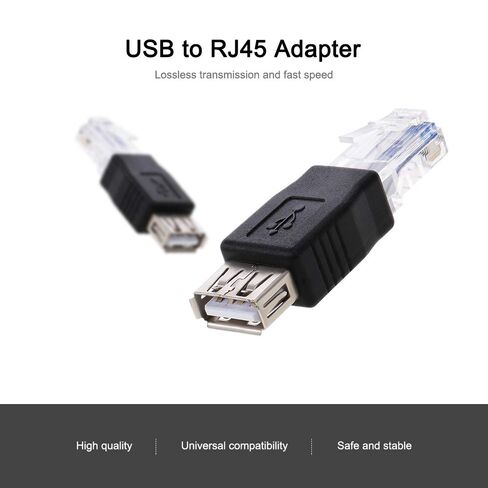 USB to RJ45 Adapter Lightweight Female to Ethernet Male Plug Connector for ADSL Modem, USB Network Cable for Home Office Use in Kuwait