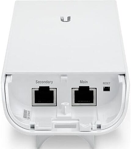 NSM2(US) 2.4GHz Wireless Network Bridge, 11 dBi Integrated Antenna, 2-Port Ethernet, Outdoor Point to Point CPE, Pole Mount, White in Kuwait