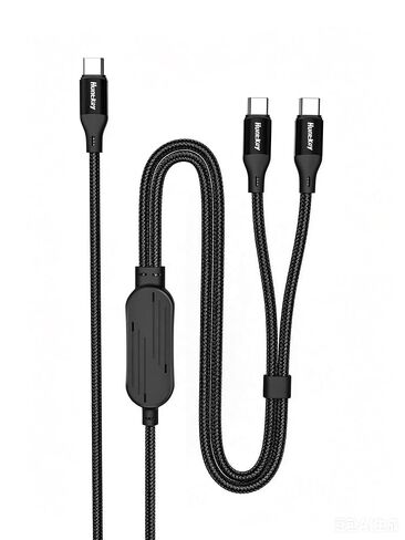 Huntkey USB C Cable 140W Max, 2-in-1 USB C to USB C Cable, Fast Charging Cord Type C for MacBook Air/Pro, iPhone 17/16/15 Pro, Plus, Pro Max, iPad and More (Braided) in Saudi Arabia