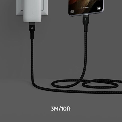 Belkin USB C to USB C Braided Cable 9.9ft Fast iPhone Charger Cord in Kuwait
