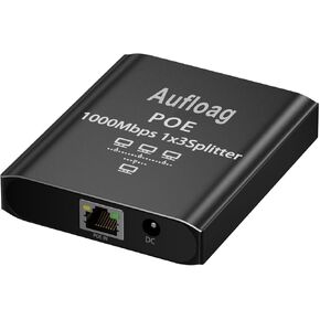محول Gigabit PoE من 1 إلى 3-1000M POE Splitter 1 in 3 Out، إجمالي 90 وات مع موسع 3PoE+، متوافق مع كابل Cat5/5e/6/7/8، التوصيل والتشغيل، محول شبكة 5 منافذ لنقطة وصول هاتف PoE IP in Kuwait
