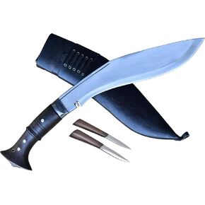 GK&CO. Kukri House Authentic Knife-12 Blade World War II 'The Survival Alive' Kukri/Khukuri Full Tang with Black Leather Sheath-Handmade in Nepal -Warehoused & Ship from USA… in Saudi Arabia
