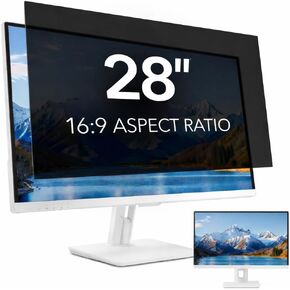 2 Pack 28 inch Computer Privacy Screen Filter for 16:9 Aspect Ratio Widescreen Monitor,28in Curved Computer Monitor Privacy Shield Anti Glare Eye Protection, Anti-Scratch Removable Protector Film in Saudi Arabia