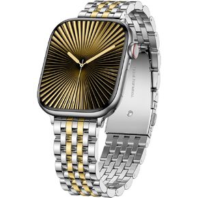 Lenrao Two Tone Metal Band Compatible Apple Watch Bands for Women in Saudi Arabia