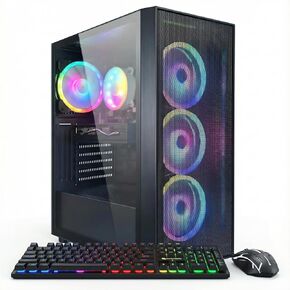 كمبيوتر مكتبي للألعاب من STGAubron، معالج Core I7، RX 580 16G، ذاكرة الوصول العشوائي 16G، SSD 512G in Kuwait