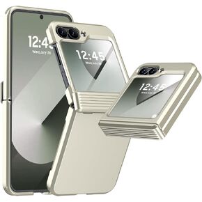 حافظة Vizvera لهاتف Galaxy Z Flip 8 مع حماية للمفصلات باللون الأرجواني in Kuwait