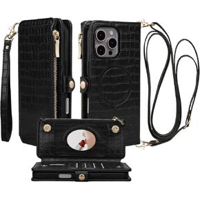 Crossbody Wallet Case for iPhone 15 Pro Max, White in Saudi Arabia