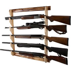 Rush Creek Creations Indoor 5 Rifle/Shotgun Wall Storage Display Rack - Convenient Easy Assembly in Kuwait